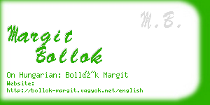 margit bollok business card